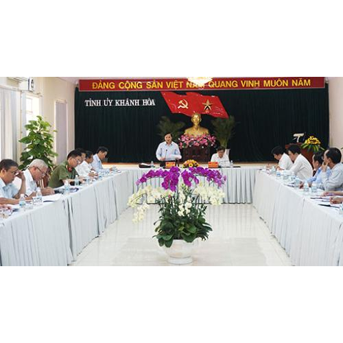 Ban Thường vụ Tỉnh ủy Khánh Hòa: Góp ý dự thảo Báo cáo chính trị trình Đại hội Đảng bộ tỉnh lần thứ XVIII